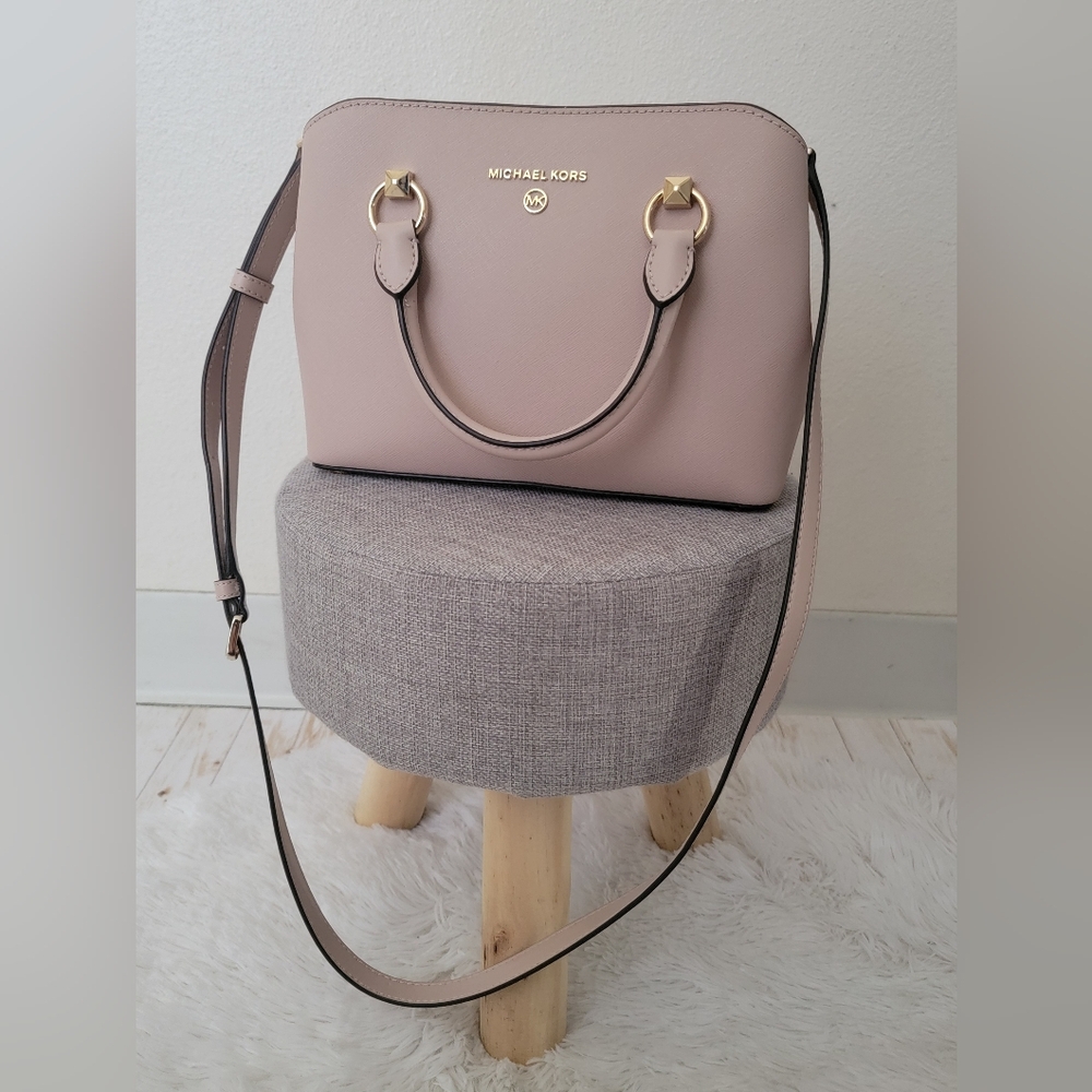 NWOT  Michael Kors SAVANNAH Satchel Handbag Pink Leather 2WAY 2way MICHAEL KORS